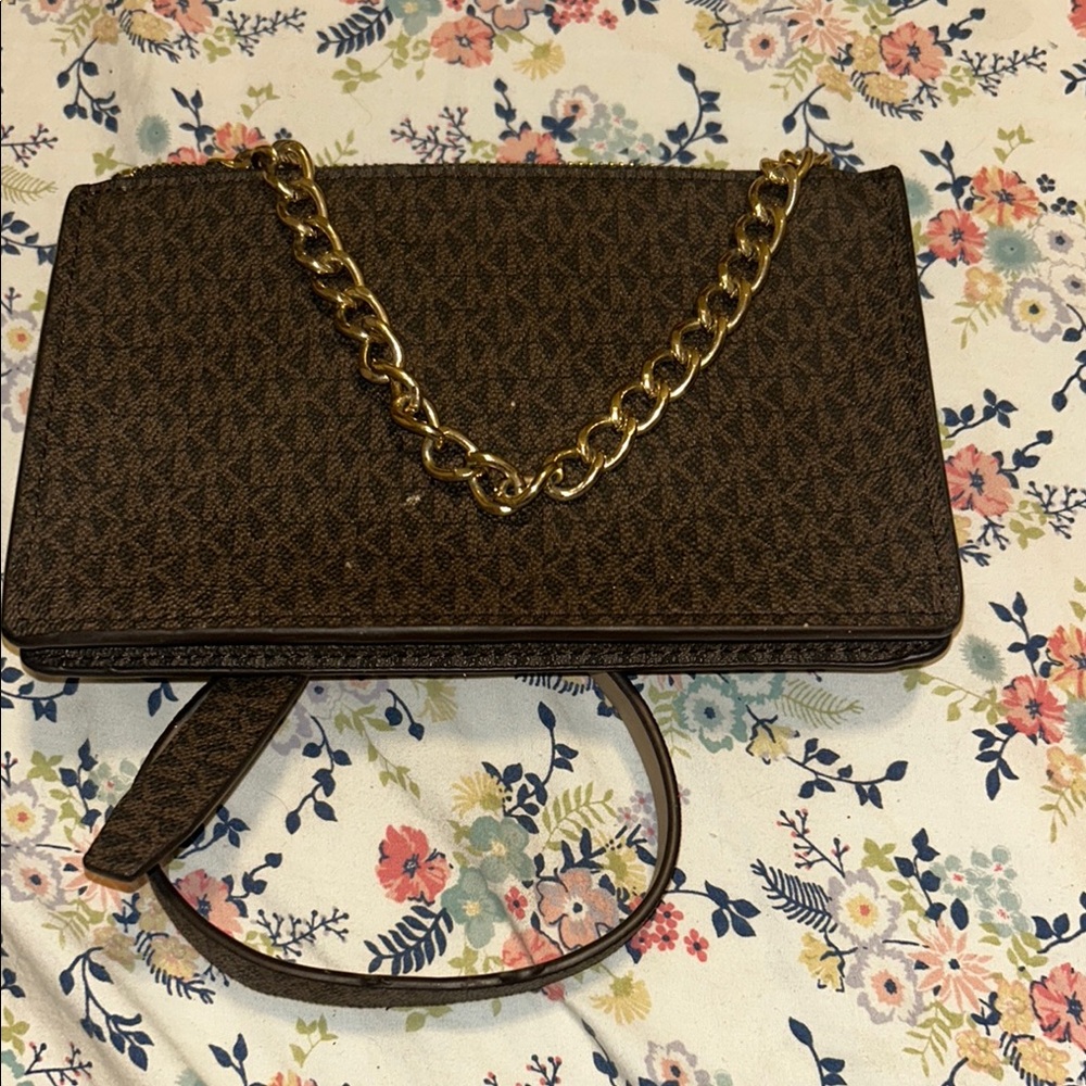 MK Brown Chain Strap Bag